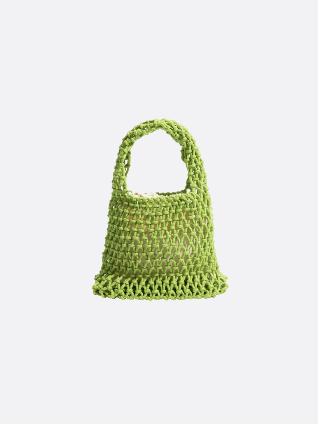 sac à main filet jaune moutarde