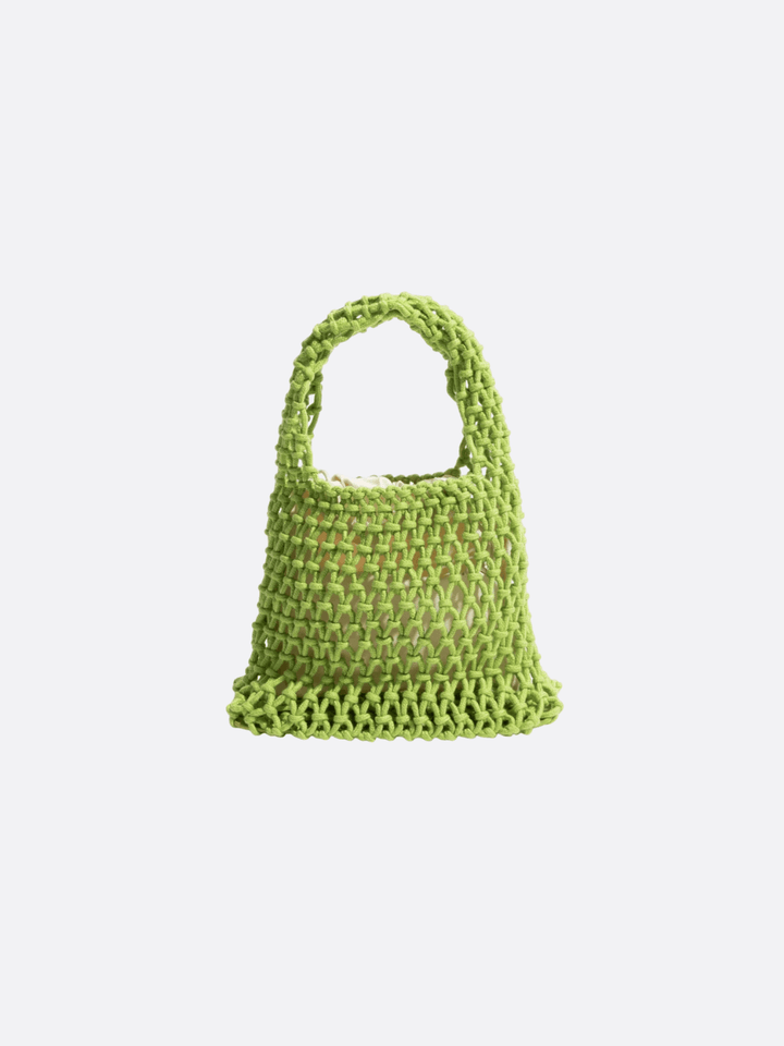 sac à main filet jaune moutarde