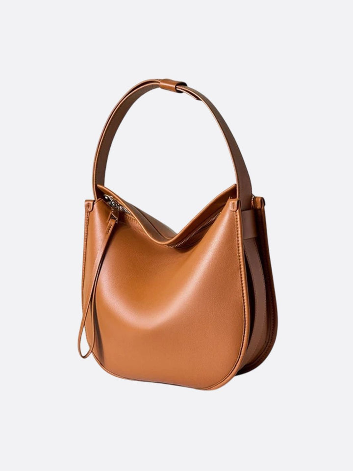 Soft leather shoulder bag