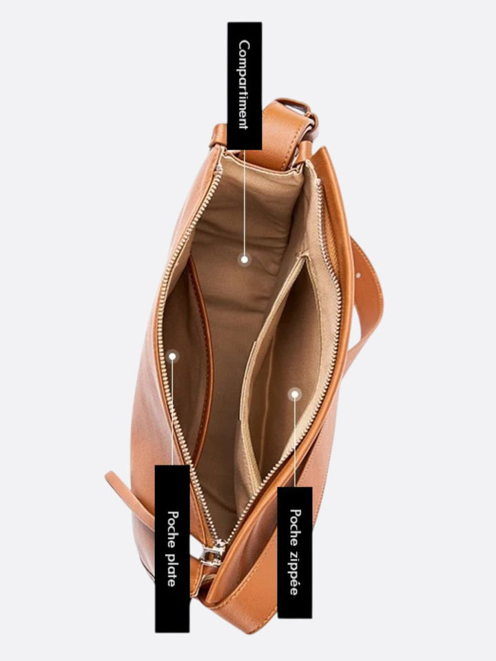 Soft leather shoulder bag